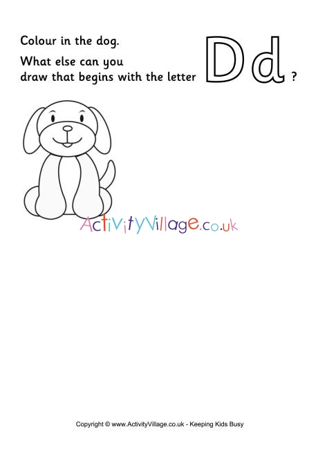 Imagination Alphabet Colouring Page D