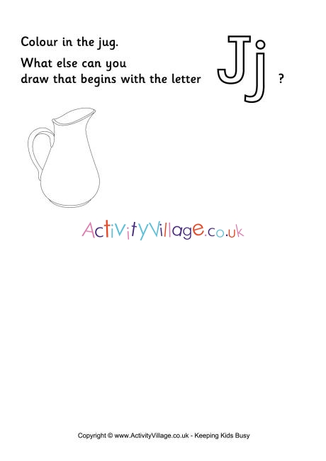 Imagination Alphabet Colouring Page J