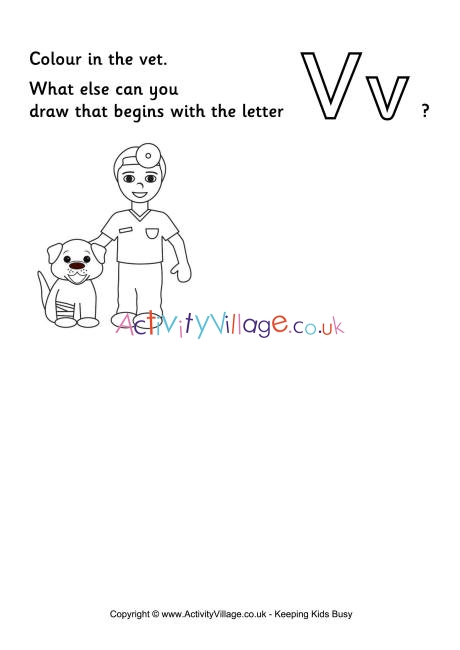 Imagination Alphabet Colouring Page V