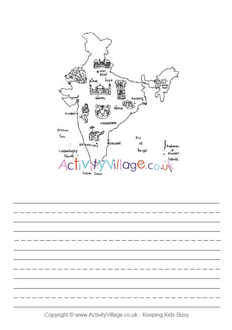 India Map story paper