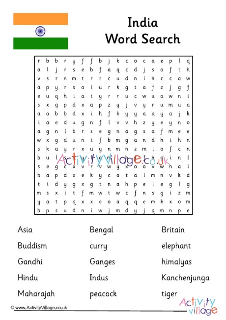 India Word Search