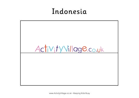 Indonesia Flag Colouring Page