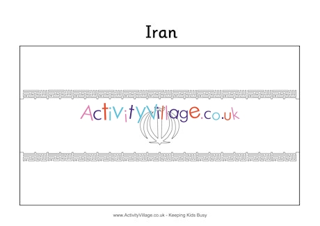 Iran colouring flag