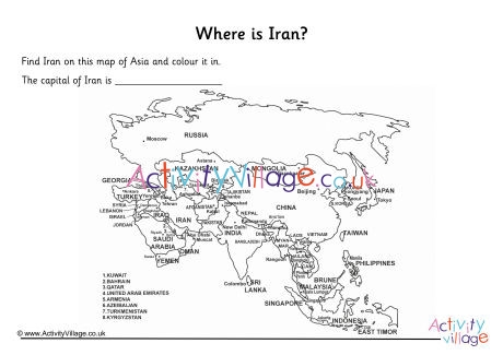 Iran Location Worksheet