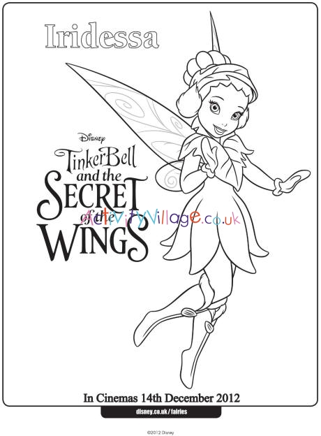 Iridessa colouring page