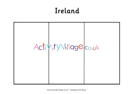 Irish Flag Colouring Page
