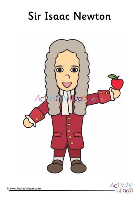 Sir Isaac Newton Cartoon