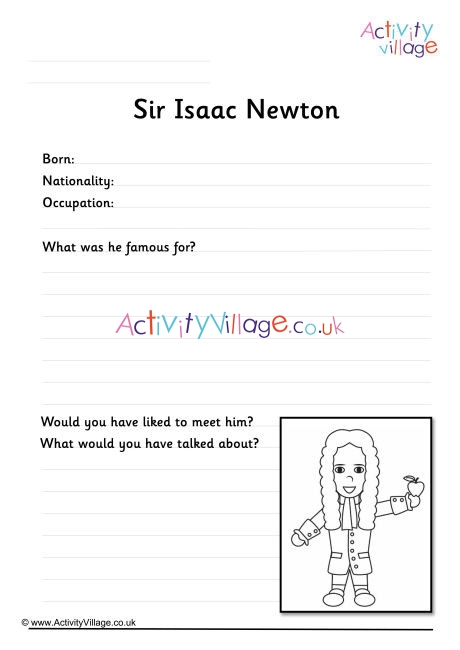 isaac newton biography worksheet