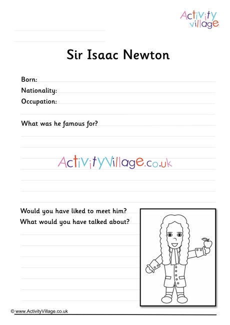 Isaac Newton Worksheet