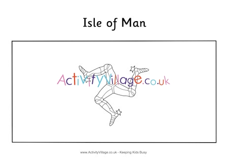 Isle of Man flag colouring page