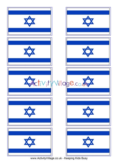 Israel flag printable