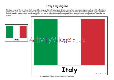 Italy flag jigsaw