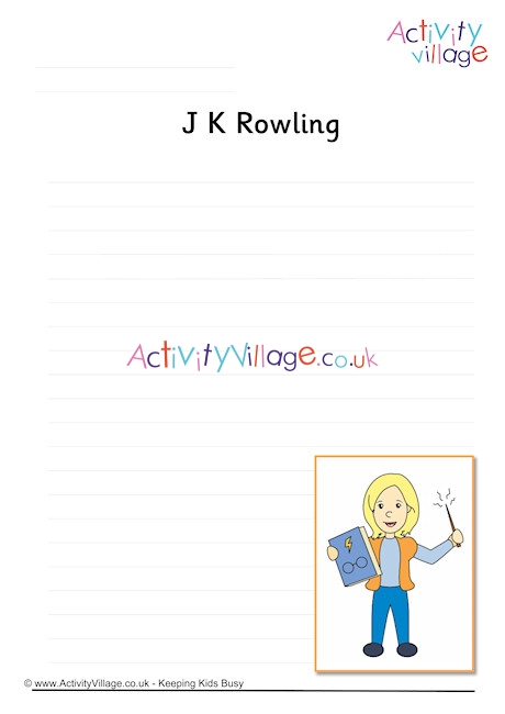 JK Rowling Writing Page