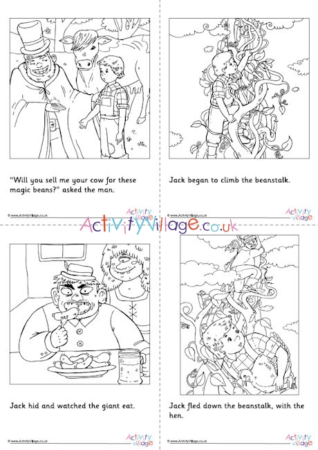 Jack and the Beanstalk colouring pages
