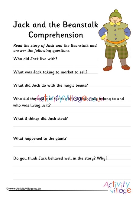Jack And The Beanstalk Comprehension