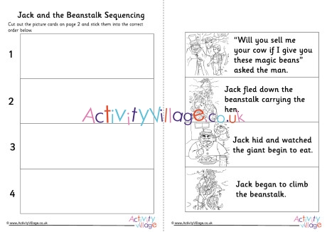 Jack And The Beanstalk Sequencing Worksheet 1