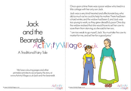 Jack and the Beanstalk story printable