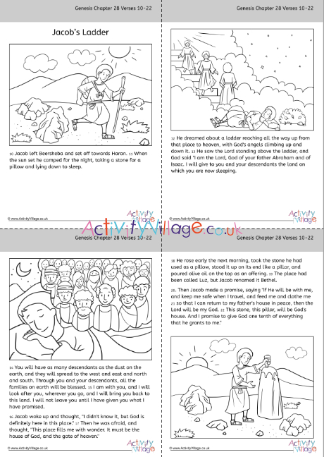 Jacob's Ladder story and colouring book