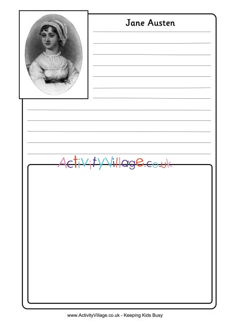 Jane Austen notebooking page