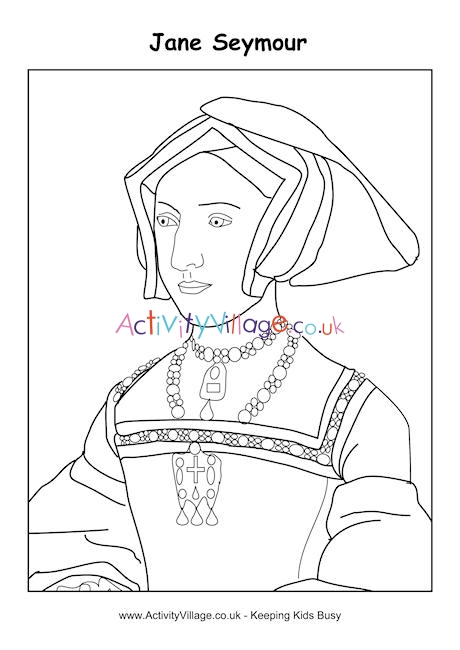 Jane Seymour colouring page