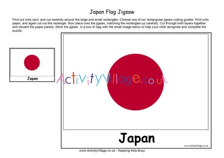 Japan flag jigsaw