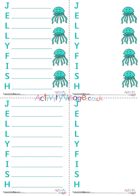 Jellyfish Acrostic Poem Printable