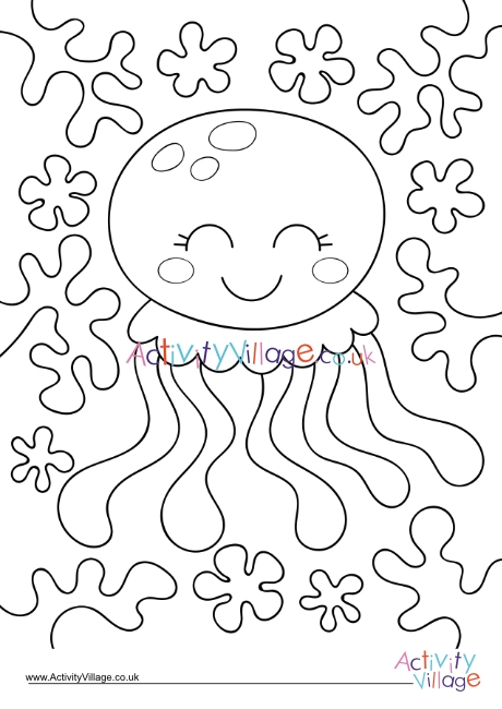 Jellyfish Colouring Page 3