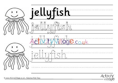 Jellyfish Handwriting Worksheet