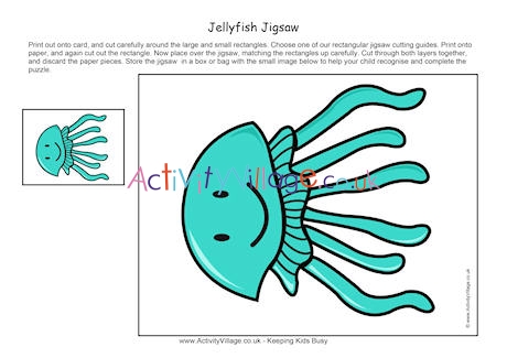 Jellyfish Printable Jigsaw