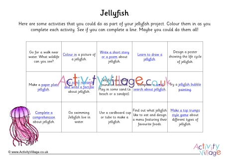 Jellyfish project activity ideas