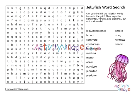 Jellyfish Word Search