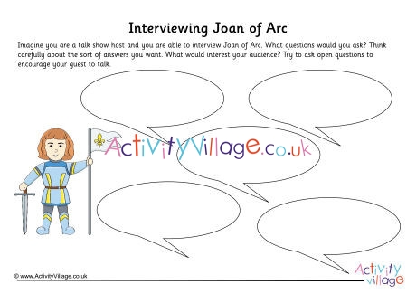 Joan of Arc Interview Worksheet