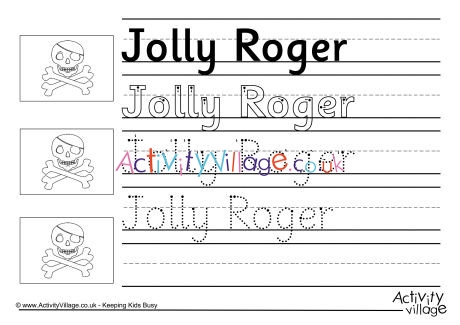 Jolly Roger Handwriting Worksheet
