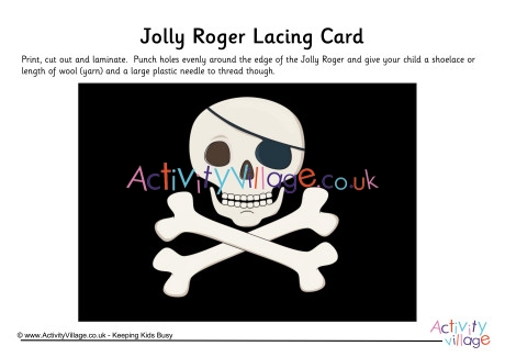 Jolly Roger Lacing Card