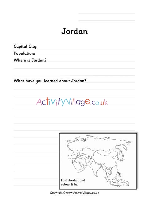 Jordan Worksheet