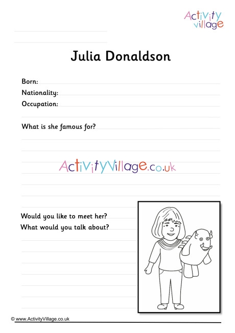 Julia Donaldson Worksheet