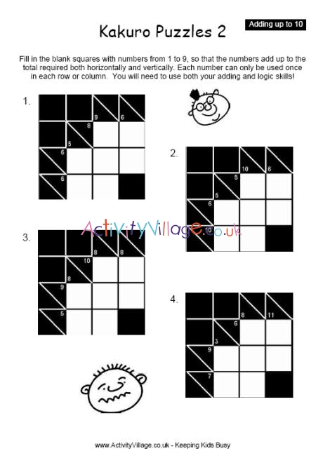 Kakruo puzzle 2 - 4 grid