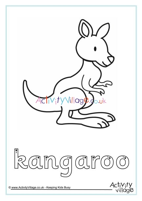 Kangaroo finger tracing