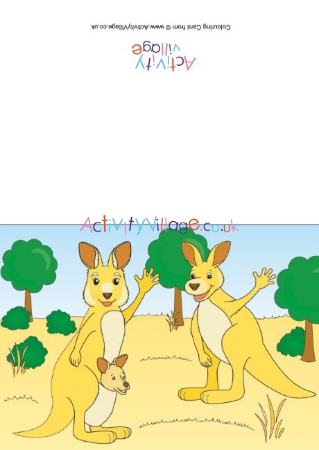 Kangaroo scene card