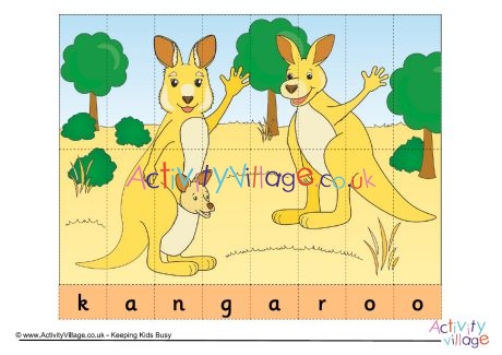 Kangaroo word jigsaw