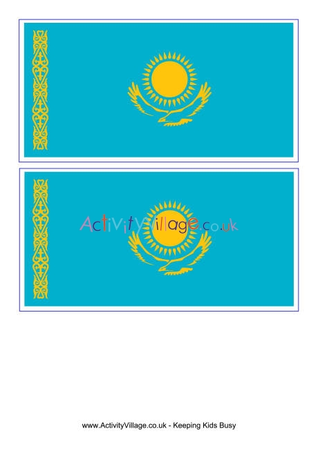 Kazakhstan flag printable
