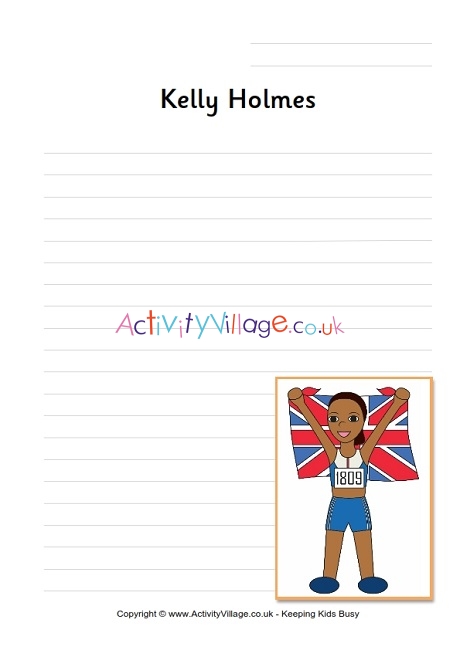 Kelly Holmes writing page