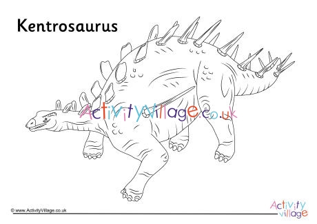 Kentrosaurus Colouring Page