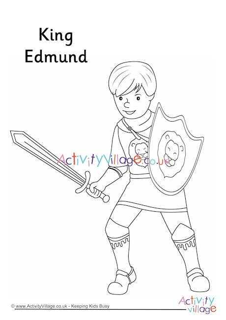 King Edmund Colouring Page