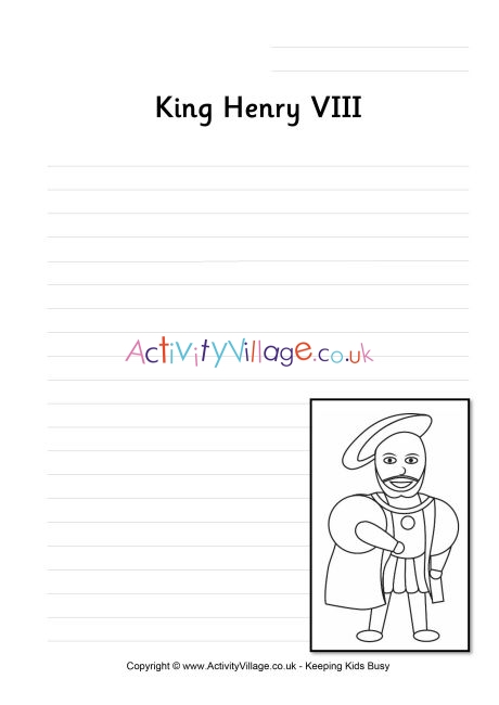 Henry VIII writing page