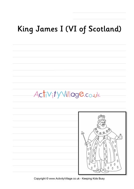 King James I Writing Page