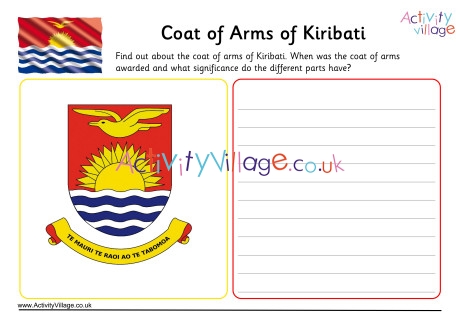 Kiribati Coat Of Arms Worksheet