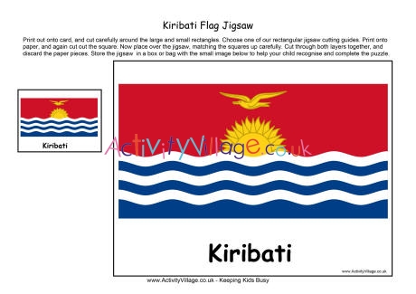 Kiribati flag jigsaw