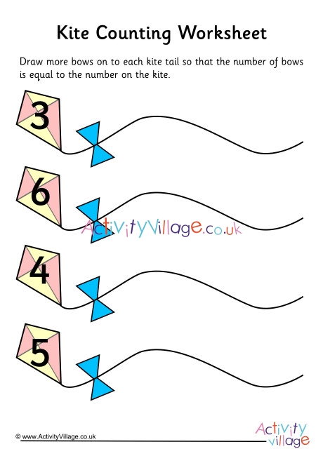 Kite Counting Worksheet 2