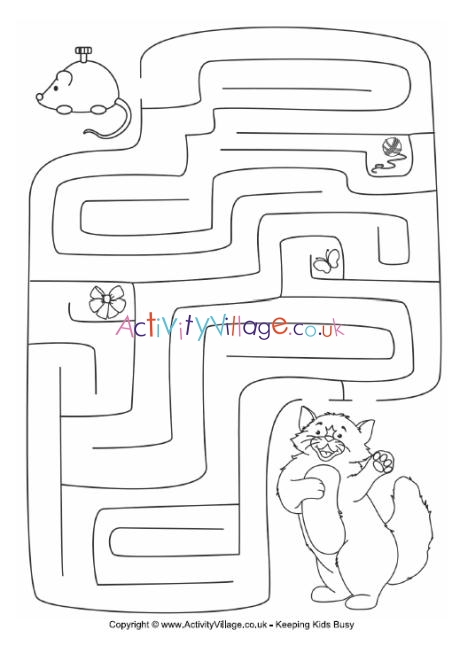 Kitten and mouse maze